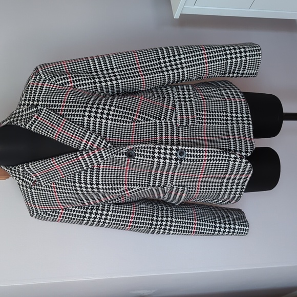 Talbots Jackets & Blazers - Talbots Black and White Plaid Blazer Houndstooth